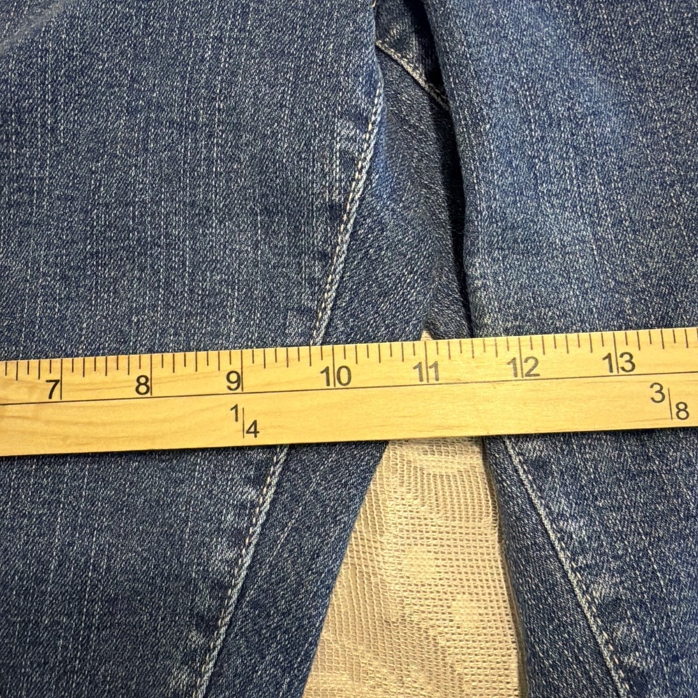 New NYDJ Marilyn Button Hem Straight Leg Capri Cuffed Jeans 14P/W34/L19 - Picture 11 of 13